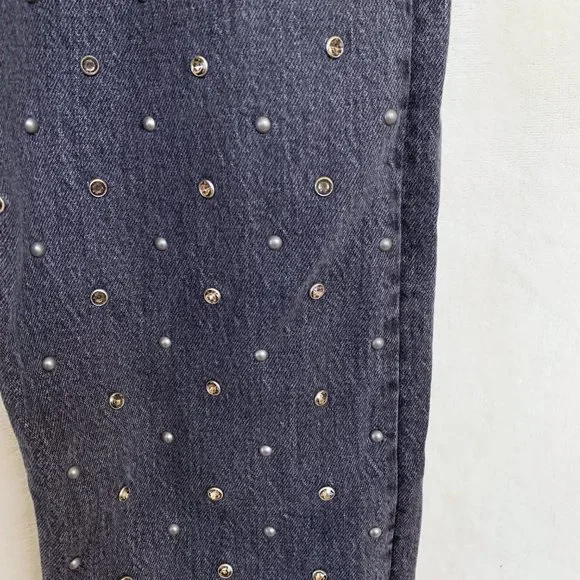 Levi’s 501 Crystal Embellished Crop Jeans 24x28